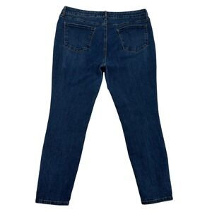 NYDJ Lift Tuck Technology Women Sz 32 Skinny Stretch Blue Denim Jeans High Rise